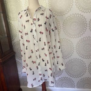 NBW Como Vintage Scotty Dog Shirt dress